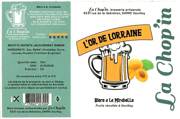 Etiquette BRASSERIE LA CHOP'IN 08