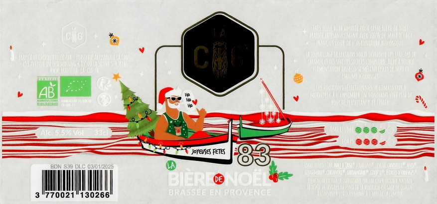 Etiquette BRASSERIE LA CIG 07