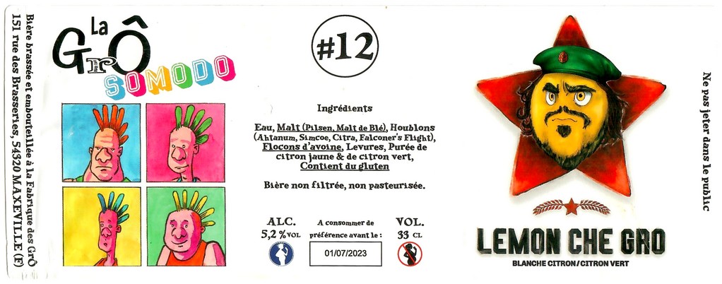 Etiquette BRASSERIE LA FABRIQUE DES GRO 06