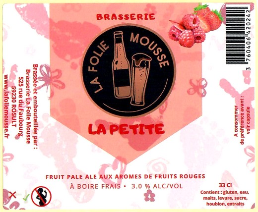 Etiquette BRASSERIE LA FOLIE MOUSSE 12