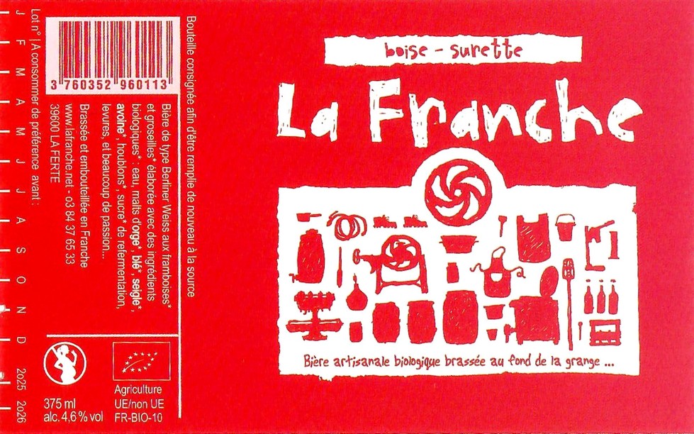 Etiquette BRASSERIE LA FRANCHE 79
