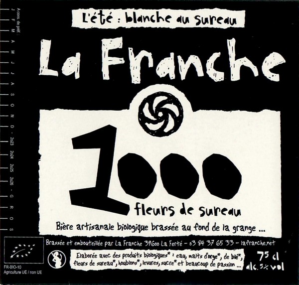 Etiquette BRASSERIE LA FRANCHE 80