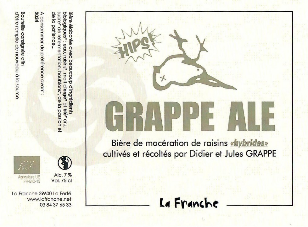 Etiquette BRASSERIE LA FRANCHE 93