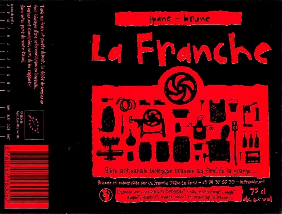 Etiquette BRASSERIE LA FRANCHE 97