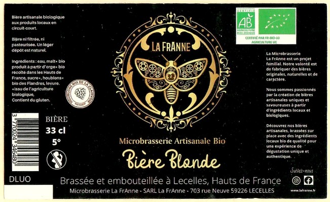 Etiquette BRASSERIE LA FRANNE 10