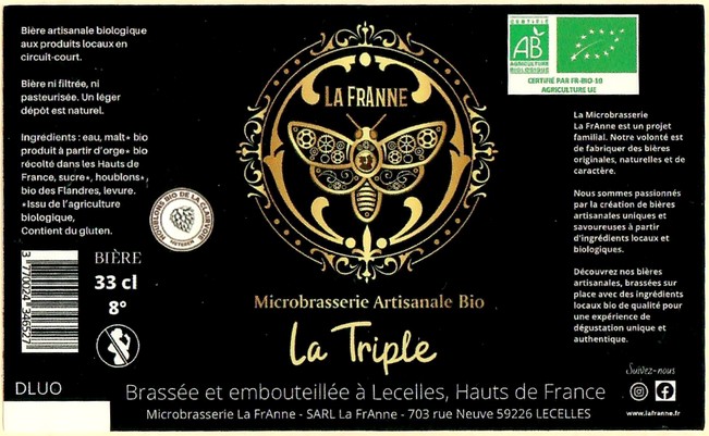 Etiquette BRASSERIE LA FRANNE 14