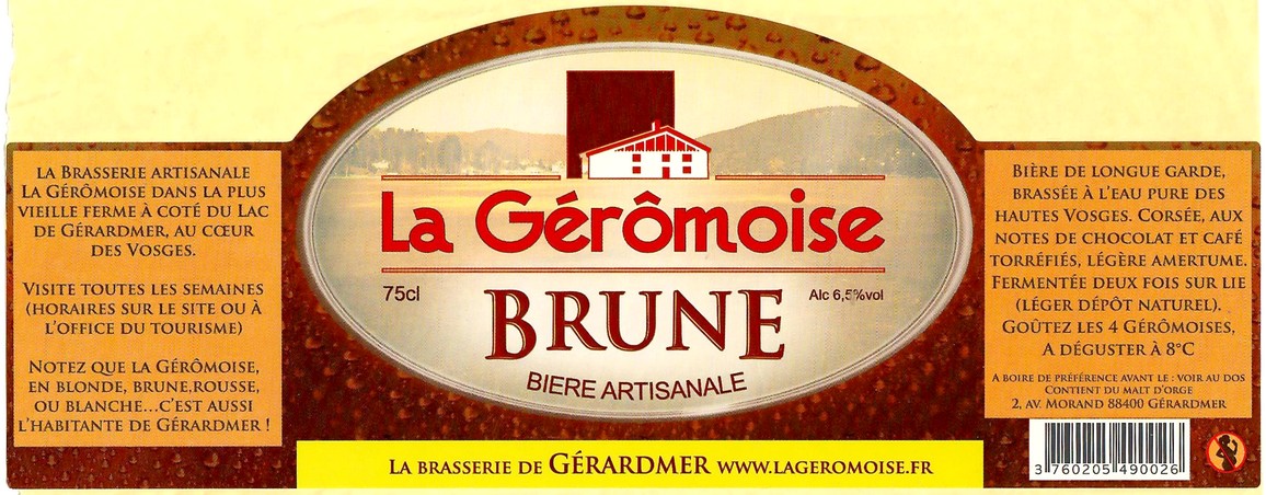 Etiquette BRASSERIE LA GEROMOISE 06