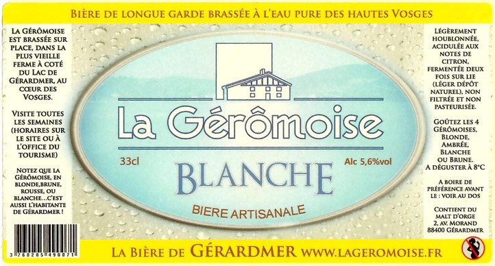 Etiquette BRASSERIE LA GEROMOISE 10