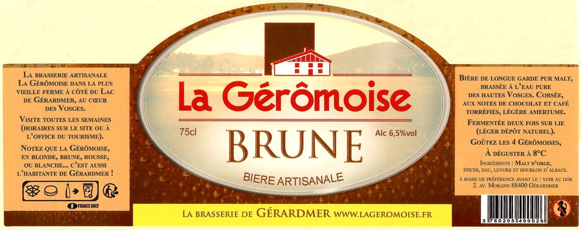Etiquette BRASSERIE LA GEROMOISE 18