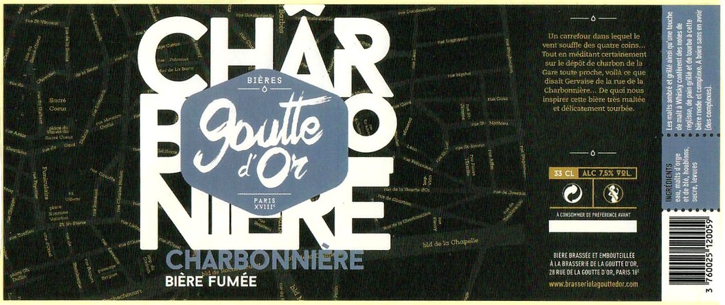 Etiquette BRASSERIE LA GOUTTE D'OR 64