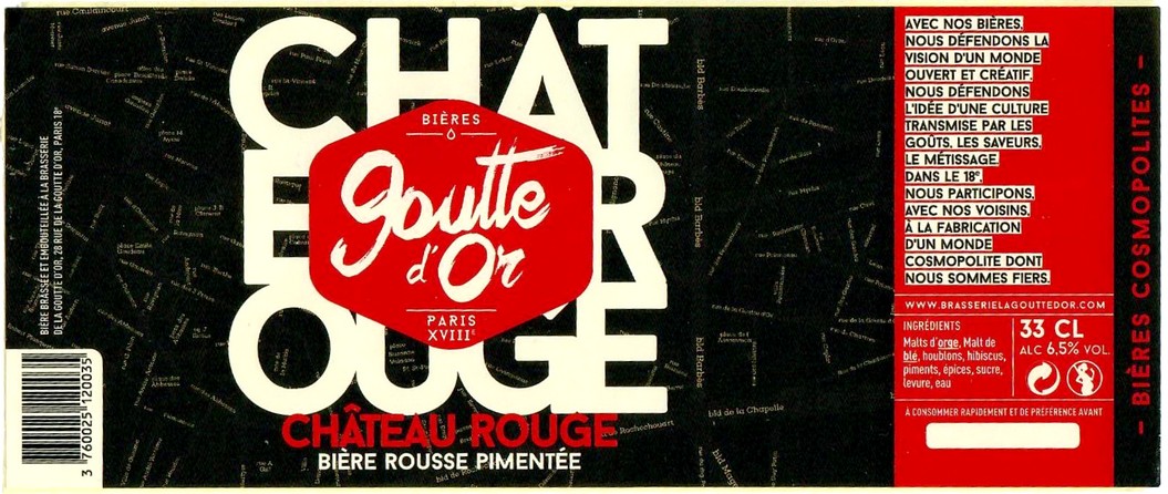Etiquette BRASSERIE LA GOUTTE D'OR 66