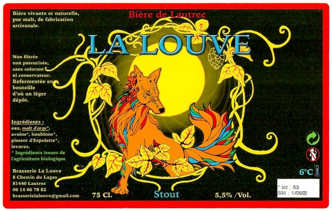 Etiquette BRASSERIE LA LOUVE 05