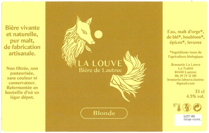 Etiquette BRASSERIE LA LOUVE 09