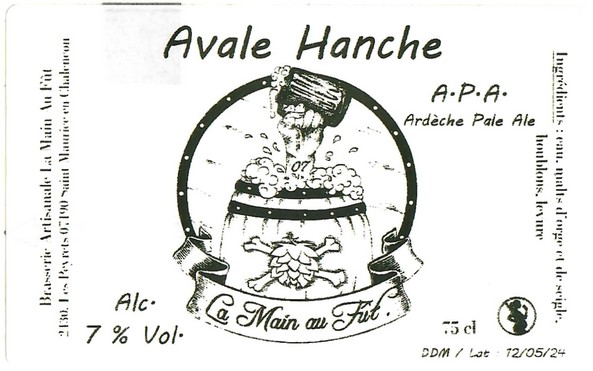 Etiquette BRASSERIE LA MAIN AU FUT 04