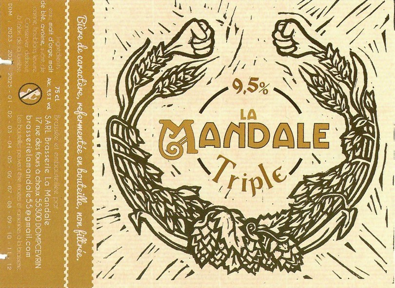 Etiquette BRASSERIE  LA MANDALE 14