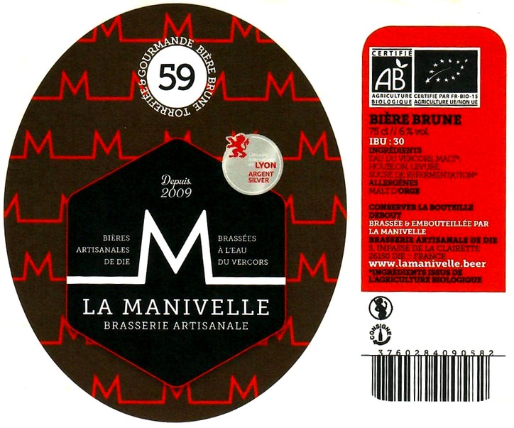etiquette BRASSERIE LA MANIVELLE 32