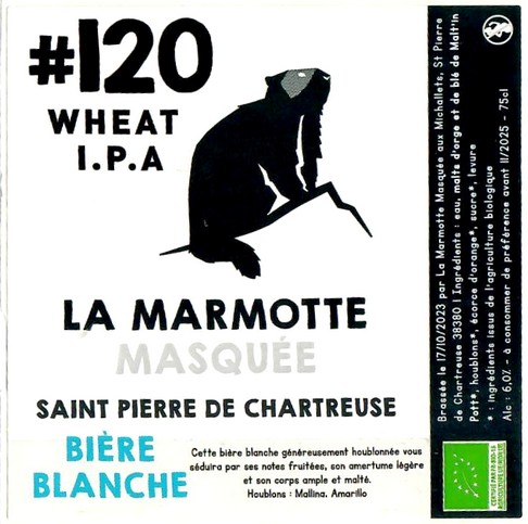 Etiquette BRASSERIE LA MARMOTTE MASQUEE 11