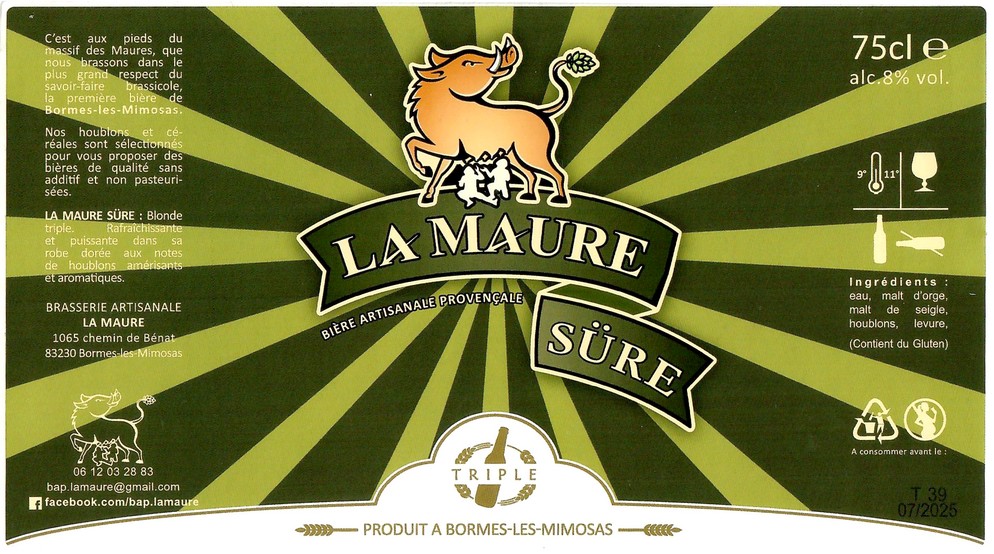 Etiquette BRASSERIE LA MAURE 13