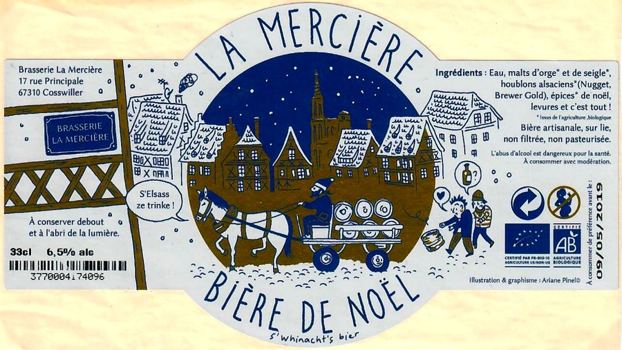 etiquette BRASSERIE LA MERCIERE 25