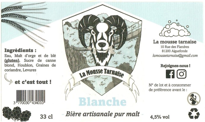 Etiquette BRASSERIE LA MOUSSE TARNAISE 02