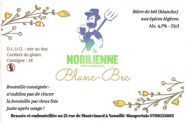Etiquette BRASSERIE LA NOBILIENNE 01