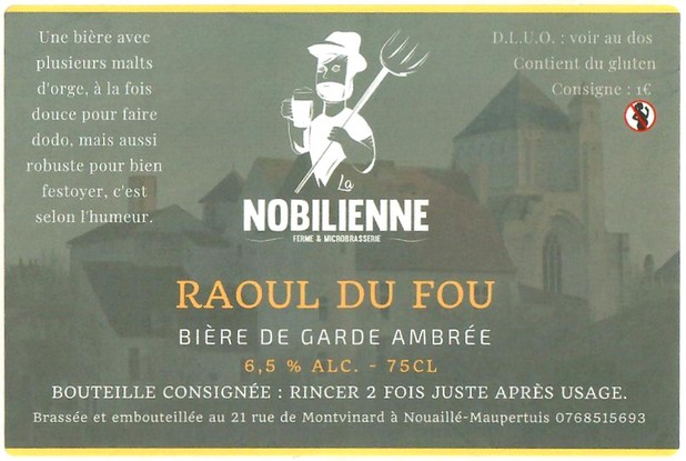 Etiquette BRASSERIE LA NOBILIENNE 11