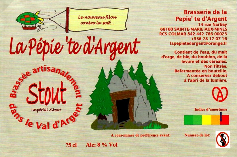etiquette BRASSERIE LA PEPIETE D'ARGENT 02