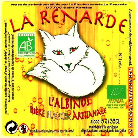 etiquette BRASSERIE LA RENARDE 06