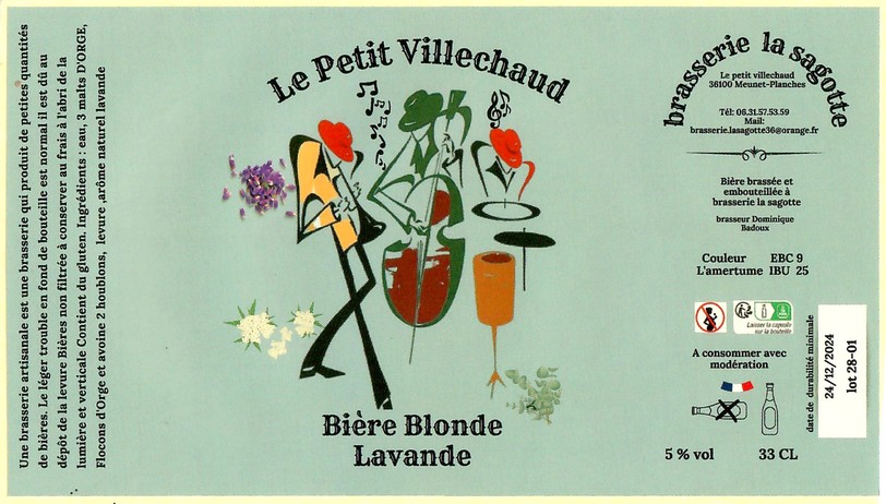 Etiquette BRASSERIE LA SAGOTTE 09