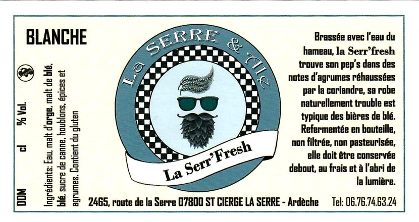 etiquette BRASSERIE LA SERRE & ALE 03
