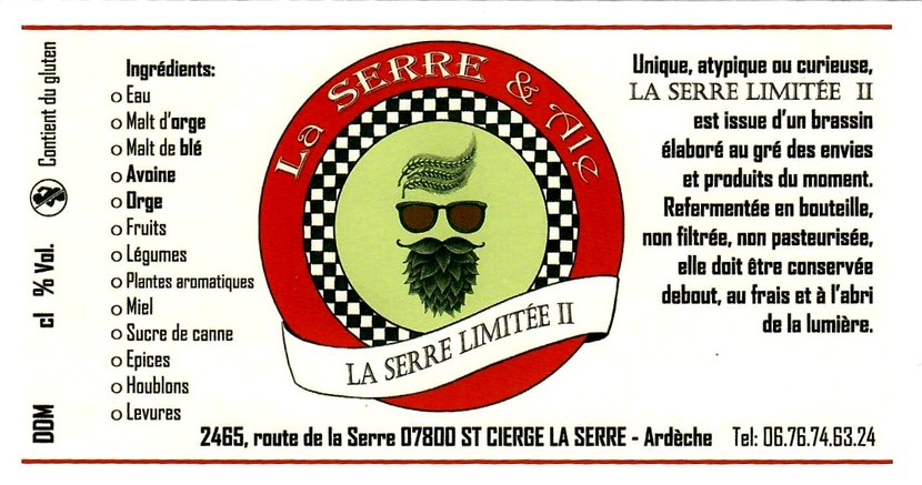 etiquette BRASSERIE LA SERRE & ALE 05