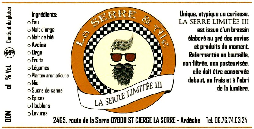 etiquette BRASSERIE LA SERRE & ALE 10