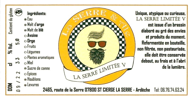 Etiquette BRASSERIE LA SERRE & ALE 17