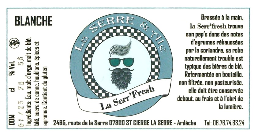 Etiquette BRASSERIE LA SERRE & ALE 18