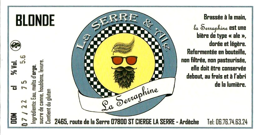 Etiquette BRASSERIE LA SERRE & ALE 20
