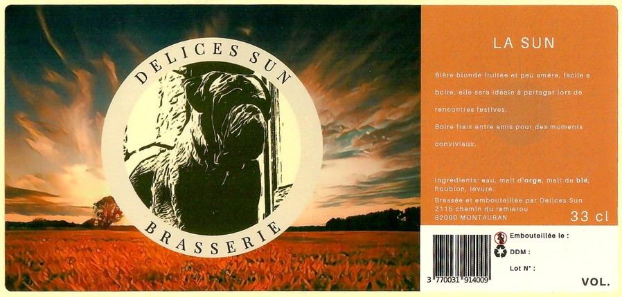 Etiquette BRASSERIE LA SUN 05