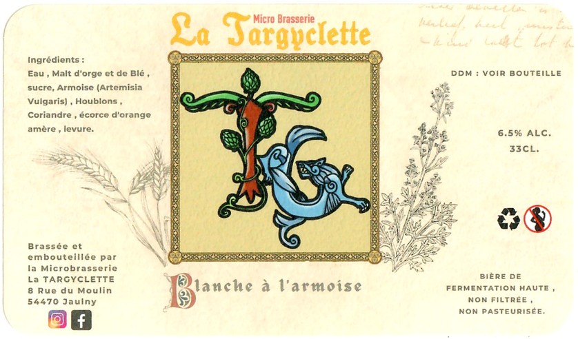 Etiquette BRASSERIE LA TARGYCLETTE 19