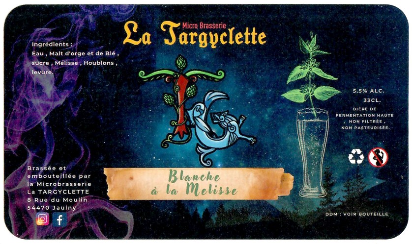 Etiquette BRASSERIE LA TARGYCLETTE 20