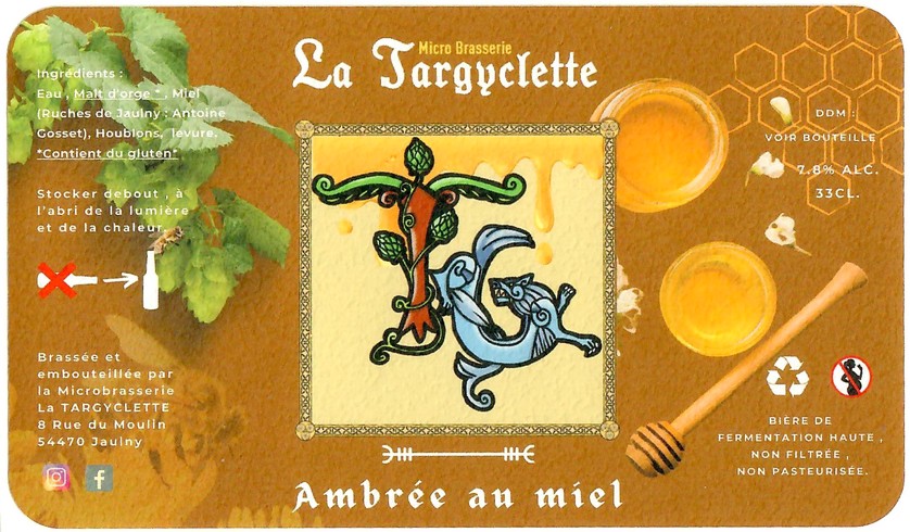 Etiquette BRASSERIE LA TARGYCLETTE 22