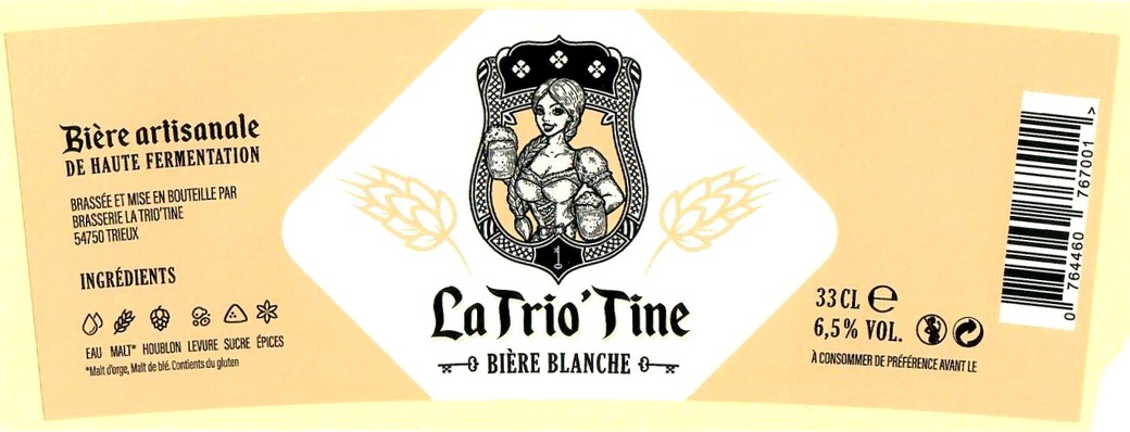 Etiquette BRASSERIE LA TRIO'TINE 10