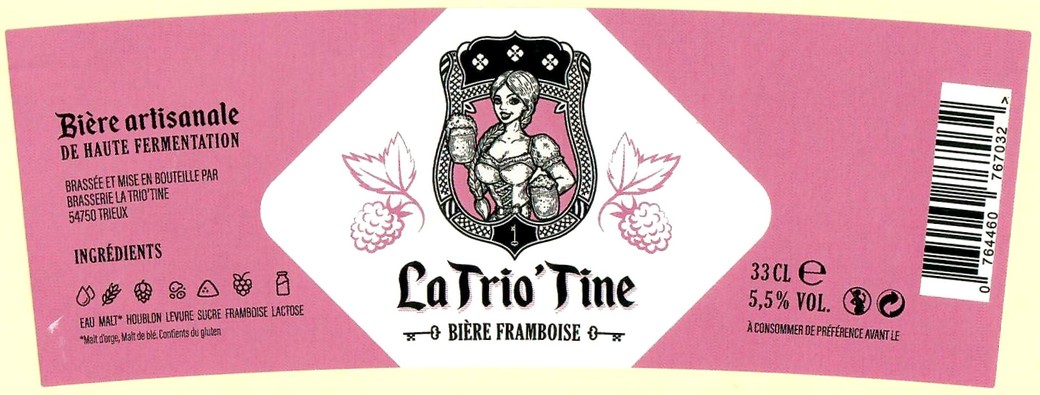 Etiquette BRASSERIE LA TRIO'TINE 12