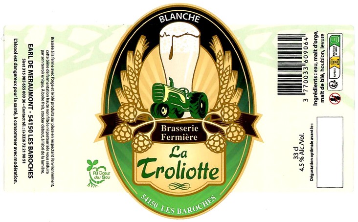 Etiquette BRASSERIE LA TROLIOTTE 04