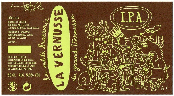 Etiquette BRASSERIE LA VERNUSSE 01
