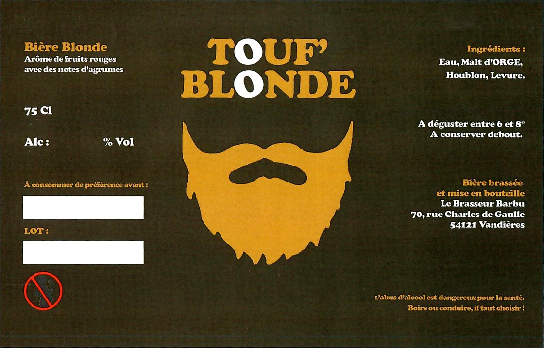 Etiquette BRASSERIE LE BRASSEUR BARBU 07
