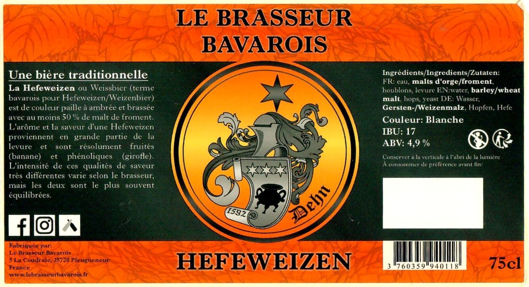 Etiquette BRASSERIE LE BRASSEUR BAVAROIS 07