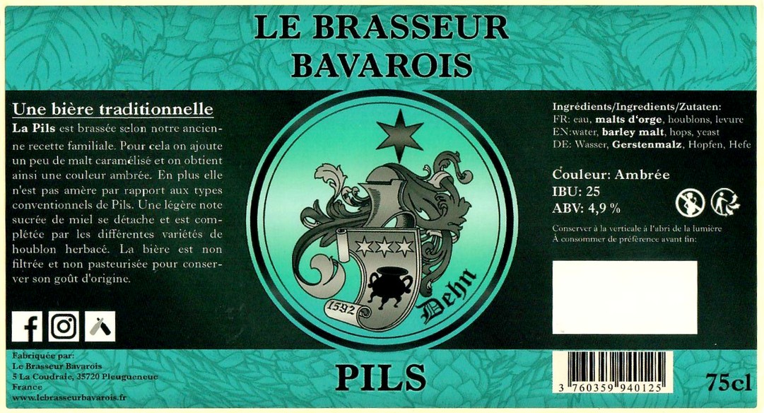 Etiquette BRASSERIE LE BRASSEUR BAVAROIS 08