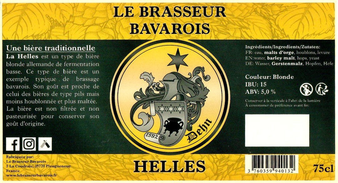 Etiquette BRASSERIE LE BRASSEUR BAVAROIS 09