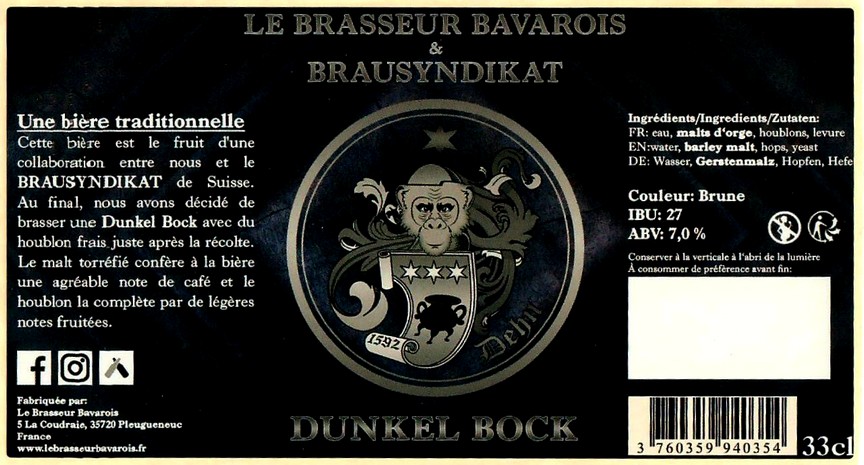 Etiquette BRASSERIE LE BRASSEUR BAVAROIS 10