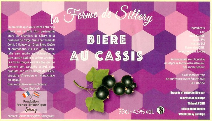 Etiquette BRASSERIE LE BRASSEUR DE L'ORGE 17