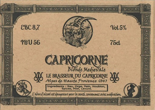 Etiquette BRASSERIE LE BRASSEUR DU CAPRICORNE 02